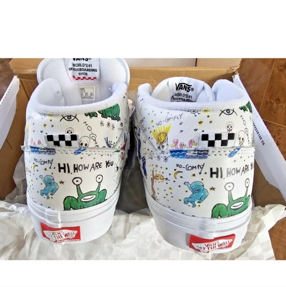 VANS Skate Half Cab x No Comply x Daniel Johnston Shoes Men Sz10 PREMIUM Leather - Picture 5 of 8
